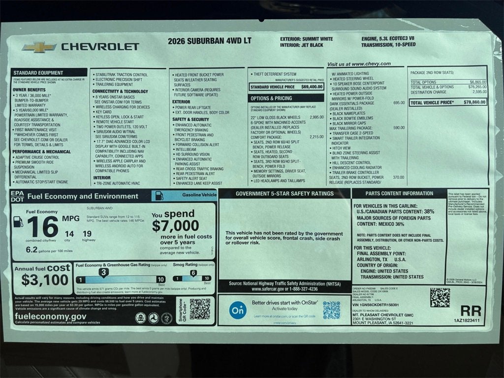 2026 Chevrolet Suburban LT