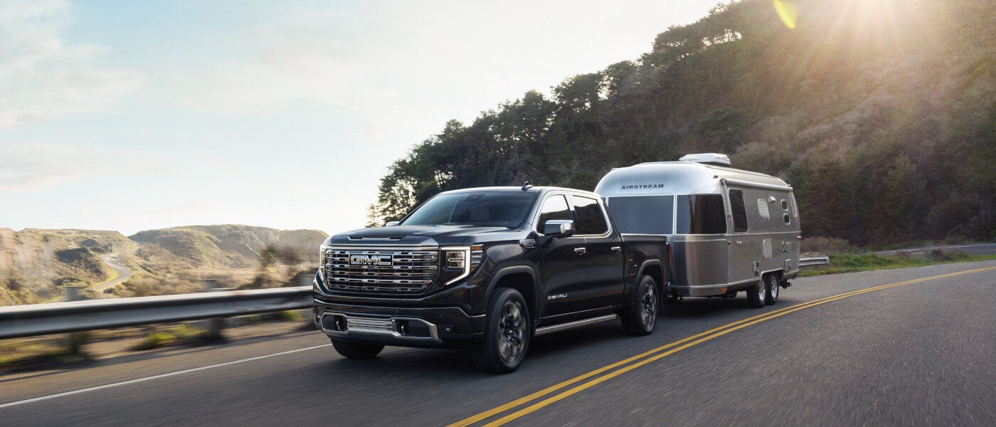 2026 GMC Sierra 1500 towing an Airstream