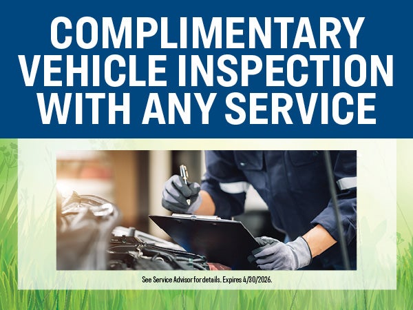 Complimentary Vehicle Inspection With Any Service