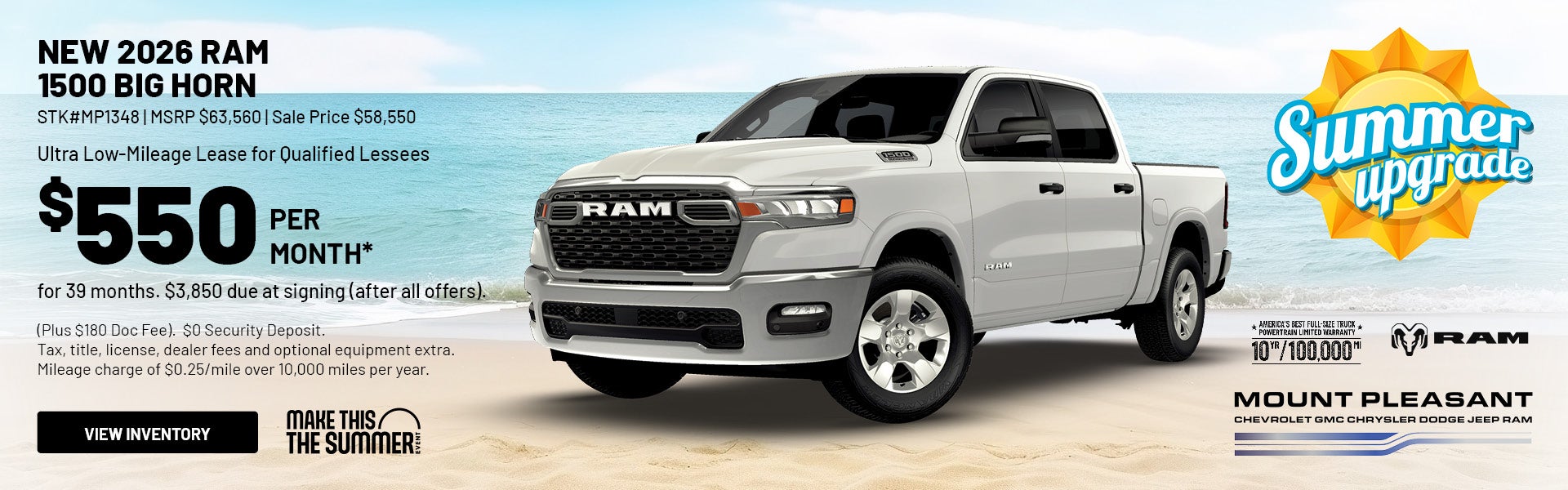 lease a new 2026 RAM 1500 Big Horn