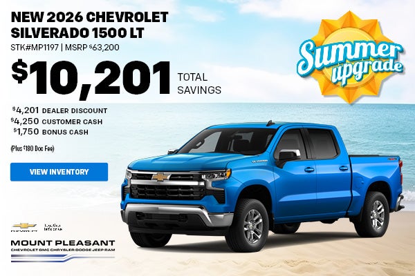 Save on a new 2026 Chevy Silverado 1500 in Mount Pleasant